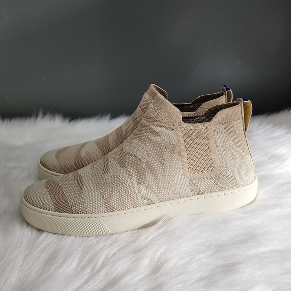 Rothy's Chelsea Sneaker in Beige Camo - Picture 3 of 10